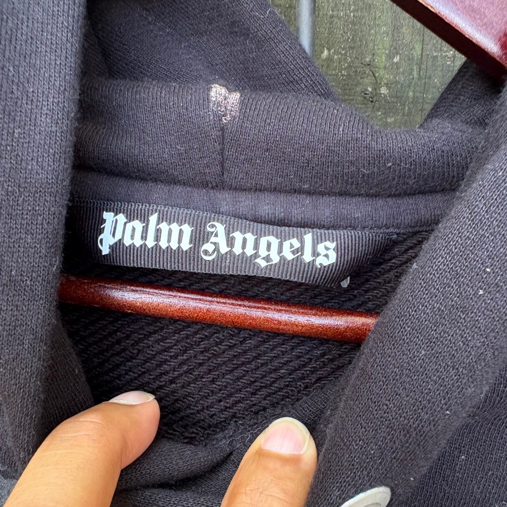 Palm Angels Mens Black Palm Tree Sunset Graphic Hoodie PMBB058S20631016 Size M - Picture 5 of 8